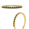 Load image into Gallery viewer, thin-floral-stacking-emerald-band-in-yellow-gold-FD123085B2GEMGRANGLE3-NL-YG-GS.jpg