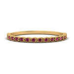 Load image into Gallery viewer, thin-floral-stacking-pink-sapphire-band-in-yellow-gold-FD123085B2GSADRPIANGLE3-NL-YG-GS.jpg
