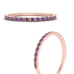 Load image into Gallery viewer, thin-floral-stacking-purple-topaz-band-in-rose-gold-FD123085B2GVITOANGLE3-NL-RG-GS.jpg
