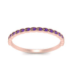 Load image into Gallery viewer, thin-floral-stacking-purple-topaz-band-in-rose-gold-FD123085B2GVITOANGLE3-NL-RG-GS.jpg
