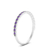 Load image into Gallery viewer, thin-floral-stacking-purple-topaz-band-in-white-gold-FD123085B2GVITOANGLE3-NL-WG-GS.jpg