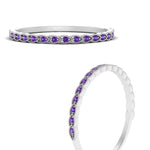 Load image into Gallery viewer, thin-floral-stacking-purple-topaz-band-in-white-gold-FD123085B2GVITOANGLE3-NL-WG-GS.jpg
