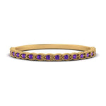 Load image into Gallery viewer, thin-floral-stacking-purple-topaz-band-in-yellow-gold-FD123085B2GVITOANGLE3-NL-YG-GS.jpg
