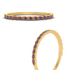 Load image into Gallery viewer, thin-floral-stacking-purple-topaz-band-in-yellow-gold-FD123085B2GVITOANGLE3-NL-YG-GS.jpg