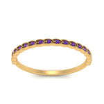 Load image into Gallery viewer, thin-floral-stacking-purple-topaz-band-in-yellow-gold-FD123085B2GVITOANGLE3-NL-YG-GS.jpg
