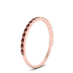 Load image into Gallery viewer, thin-floral-stacking-ruby-band-in-rose-gold-FD123085B2GRUDRANGLE3-NL-RG-GS.jpg
