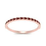 Load image into Gallery viewer, thin-floral-stacking-ruby-band-in-rose-gold-FD123085B2GRUDRANGLE3-NL-RG-GS.jpg

