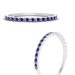 Load image into Gallery viewer, thin-floral-stacking-sapphire-band-in-white-gold-FD123085B2GSABLANGLE3-NL-WG-GS.jpg
