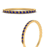Load image into Gallery viewer, thin-floral-stacking-sapphire-band-in-yellow-gold-FD123085B2GSABLANGLE3-NL-YG-GS.jpg

