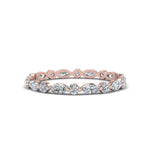 Load image into Gallery viewer, thin-marquise-and-round-eternity-wedding-band-in-rose-gold-FDEWB9403-NL-RG
