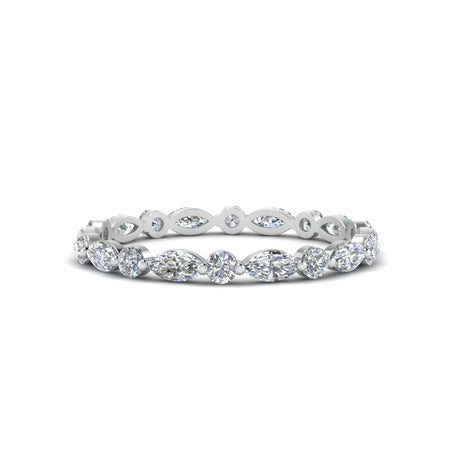 1.25 Carat Diamond Thin Marquise And Round Eternity Band