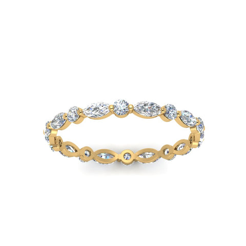 thin-marquise-and-round-eternity-wedding-band-in-yellow-gold-FDEWB9403ANGLE5-NL-YG