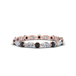 Load image into Gallery viewer, thin-marquise-and-round-eternity-wedding-band-with-black-diamond-in-rose-gold-FDEWB9403GBLACK-NL-RG
