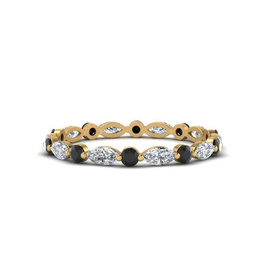 thin-marquise-and-round-eternity-wedding-band-with-black-diamond-in-yellow-gold-FDEWB9403GBLACK-NL-YG