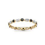 Load image into Gallery viewer, thin-marquise-and-round-eternity-wedding-band-with-black-diamond-in-yellow-gold-FDEWB9403GBLACKANGLE5-NL-YG
