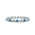 Load image into Gallery viewer, thin-marquise-and-round-eternity-wedding-band-with-blue-topaz-in-white-gold-FDEWB9403GICBLTO-NL-WG
