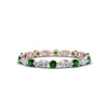 Load image into Gallery viewer, thin-marquise-and-round-eternity-wedding-band-with-emerald-in-rose-gold-FDEWB9403GEMGR-NL-RG