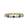 Load image into Gallery viewer, thin-marquise-and-round-eternity-wedding-band-with-emerald-in-yellow-gold-FDEWB9403GEMGR-NL-YG