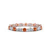 Load image into Gallery viewer, thin-marquise-and-round-eternity-wedding-band-with-orange-sapphire-in-rose-gold-FDEWB9403GSAOR-NL-RG
