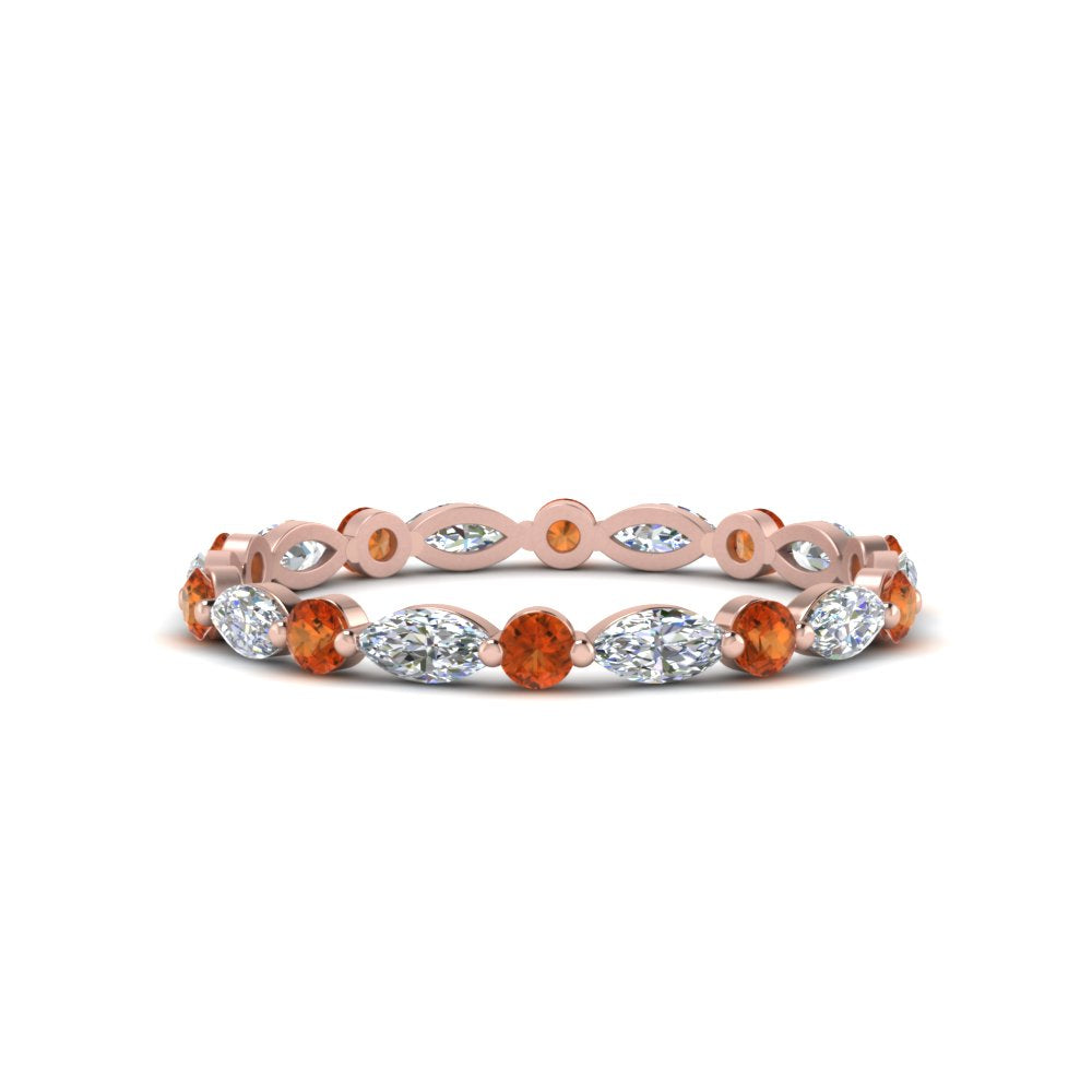 thin-marquise-and-round-eternity-wedding-band-with-orange-sapphire-in-rose-gold-FDEWB9403GSAOR-NL-RG