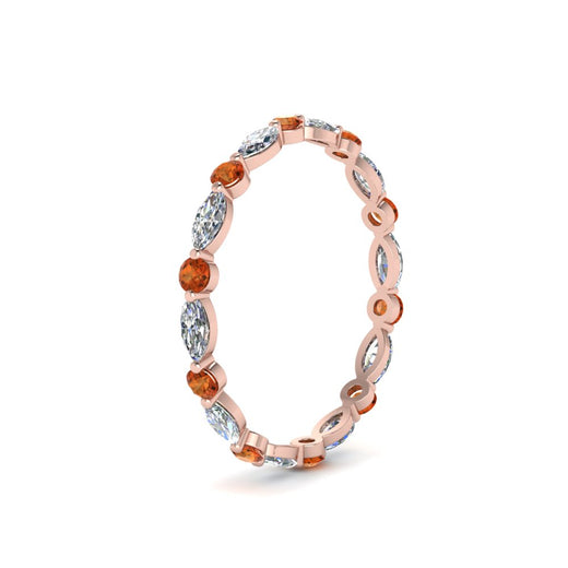 thin-marquise-and-round-eternity-wedding-band-with-orange-sapphire-in-rose-gold-FDEWB9403GSAORANGLE2-NL-RG