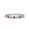 Load image into Gallery viewer, thin-marquise-and-round-eternity-wedding-band-with-orange-sapphire-in-white-gold-FDEWB9403GSAOR-NL-WG
