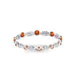 Load image into Gallery viewer, thin-marquise-and-round-eternity-wedding-band-with-orange-sapphire-in-white-gold-FDEWB9403GSAORANGLE5-NL-WG
