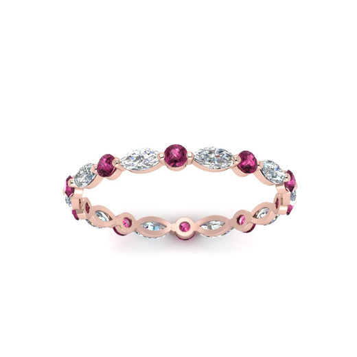 thin-marquise-and-round-eternity-wedding-band-with-pink-sapphire-in-rose-gold-FDEWB9403GSADRPIANGLE5-NL-RG