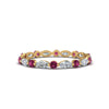 Load image into Gallery viewer, thin-marquise-and-round-eternity-wedding-band-with-pink-sapphire-in-yellow-gold-FDEWB9403GSADRPI-NL-YG