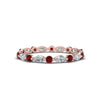 Load image into Gallery viewer, thin-marquise-and-round-eternity-wedding-band-with-ruby-in-rose-gold-FDEWB9403GRUDR-NL-RG
