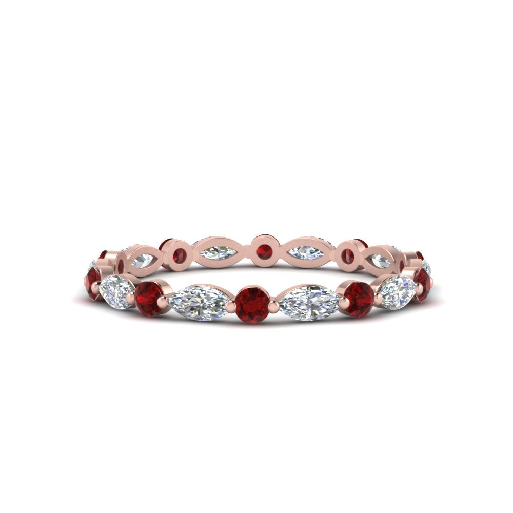 thin-marquise-and-round-eternity-wedding-band-with-ruby-in-rose-gold-FDEWB9403GRUDR-NL-RG