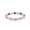 Load image into Gallery viewer, thin-marquise-and-round-eternity-wedding-band-with-ruby-in-rose-gold-FDEWB9403GRUDRANGLE5-NL-RG