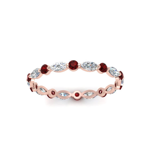 thin-marquise-and-round-eternity-wedding-band-with-ruby-in-rose-gold-FDEWB9403GRUDRANGLE5-NL-RG