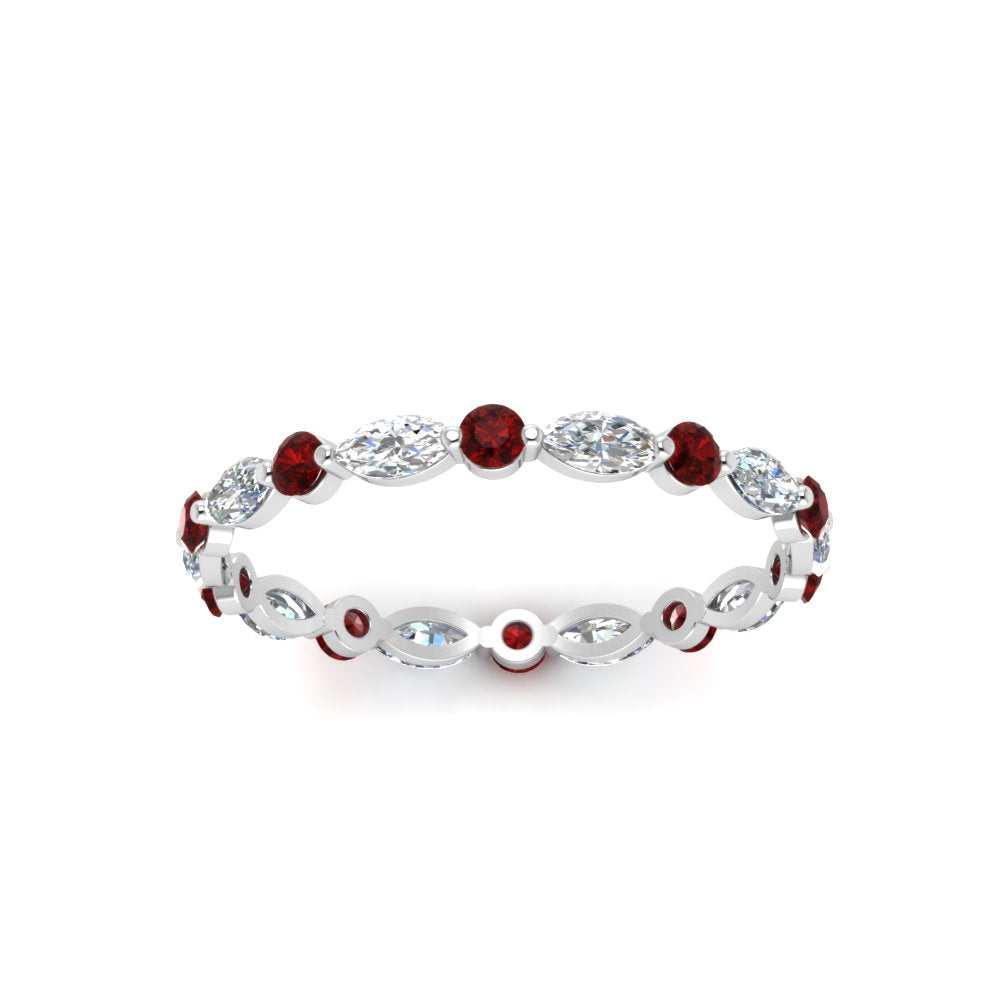thin-marquise-and-round-eternity-wedding-band-with-ruby-in-white-gold-FDEWB9403GRUDRANGLE5-NL-WG