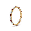 Load image into Gallery viewer, thin-marquise-and-round-eternity-wedding-band-with-ruby-in-yellow-gold-FDEWB9403GRUDRANGLE2-NL-YG