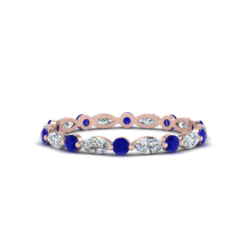 thin-marquise-and-round-eternity-wedding-band-with-sapphire-in-rose-gold-FDEWB9403GSABL-NL-RG