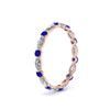 Load image into Gallery viewer, thin-marquise-and-round-eternity-wedding-band-with-sapphire-in-rose-gold-FDEWB9403GSABLANGLE2-NL-RG