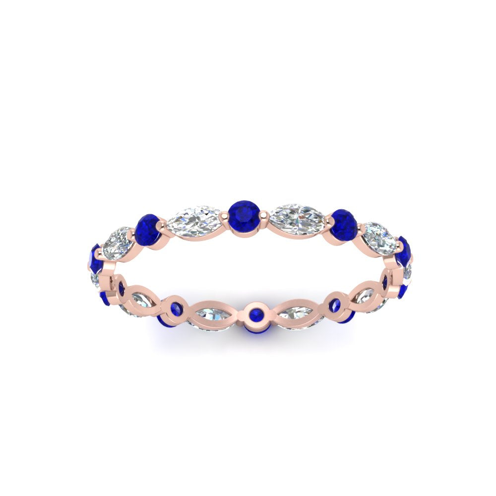 thin-marquise-and-round-eternity-wedding-band-with-sapphire-in-rose-gold-FDEWB9403GSABLANGLE5-NL-RG