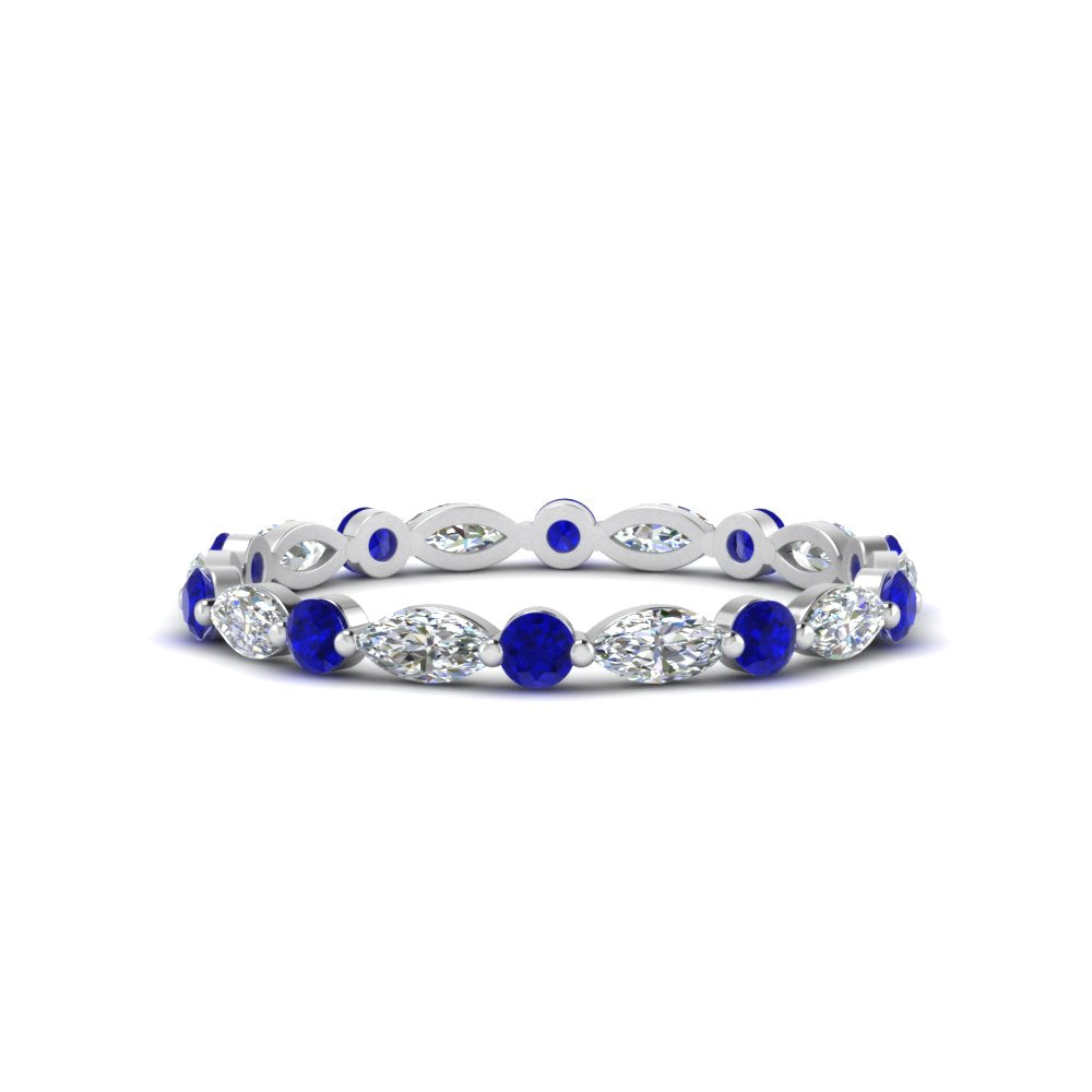 thin-marquise-and-round-eternity-wedding-band-with-sapphire-in-white-gold-FDEWB9403GSABL-NL-WG