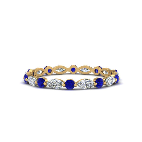 thin-marquise-and-round-eternity-wedding-band-with-sapphire-in-yellow-gold-FDEWB9403GSABL-NL-YG