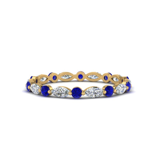 thin-marquise-and-round-eternity-wedding-band-with-sapphire-in-yellow-gold-FDEWB9403GSABL-NL-YG