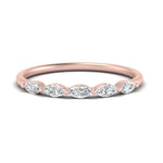 Load image into Gallery viewer, thin-marquise-diamond-wedding-band-in-rose-gold-FD9346-NL-RG
