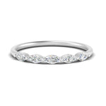 Load image into Gallery viewer, thin-marquise-diamond-wedding-band-in-white-gold-FD9346-NL-WG
