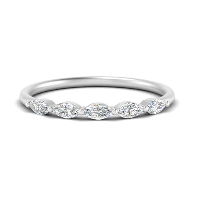 Thin Marquise Diamond Band