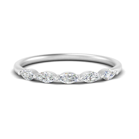 Thin Marquise Diamond Band