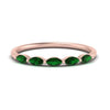 Load image into Gallery viewer, thin-marquise-emerald-wedding-band-in-rose-gold-FD9346GEMGR-NL-RG