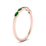 Load image into Gallery viewer, thin-marquise-emerald-wedding-band-in-rose-gold-FD9346GEMGR-NL-RG
