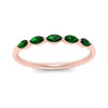 Load image into Gallery viewer, thin-marquise-emerald-wedding-band-in-rose-gold-FD9346GEMGR-NL-RG