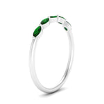 Load image into Gallery viewer, thin-marquise-emerald-wedding-band-in-white-gold-FD9346GEMGR-NL-WG
