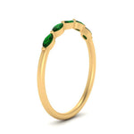 Load image into Gallery viewer, thin-marquise-emerald-wedding-band-in-yellow-gold-FD9346GEMGR-NL-YG
